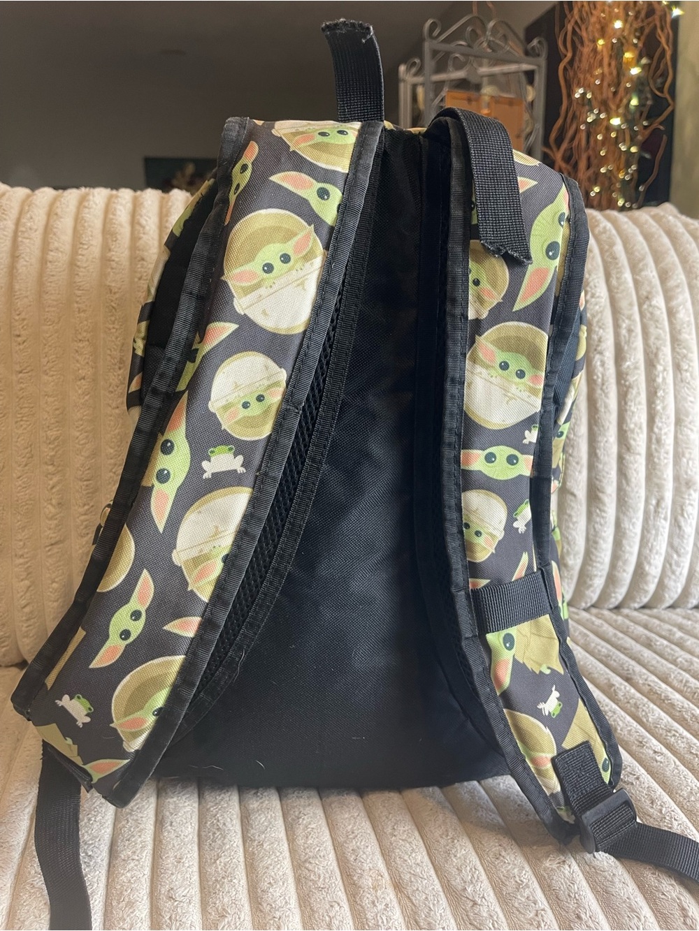 Star Wars The Mandalorian Baby Yoda Grogu All Over Print Backpack - Picture 3 of 7